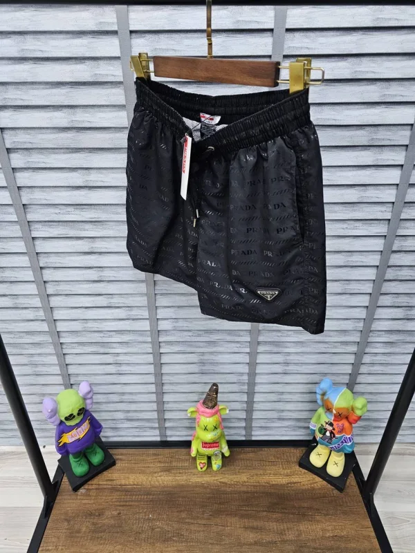 Prada Milano Metal Logo Swimm Shorts Black  | MASSIMOLUXURYOUTLET