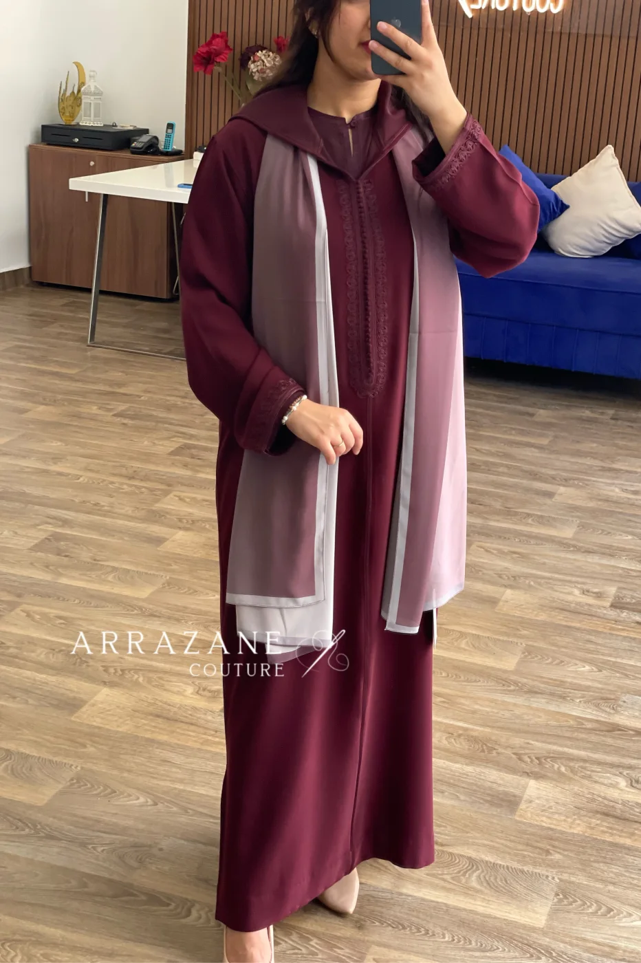 Djellaba Crêpe 2 Piéces  | CasaZaz