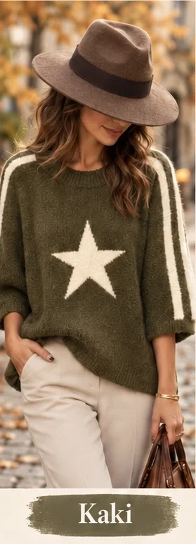 Pull manche 3/4 etoile | Jus de coco