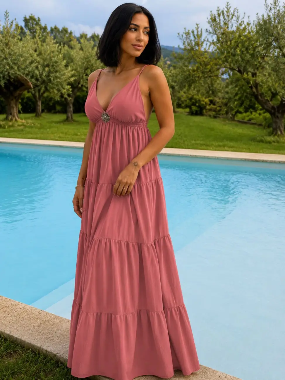 Robe longue soleil | Pink Corner 974