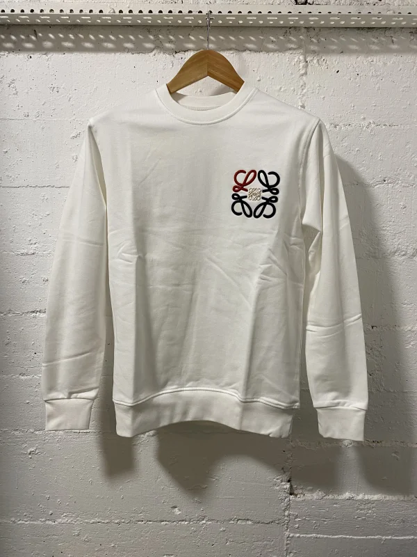 Loewe Sweatshirt White  | MASSIMOLUXURYOUTLET