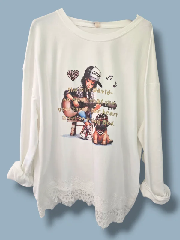 Sweat fillette et guitare | Chez Florem