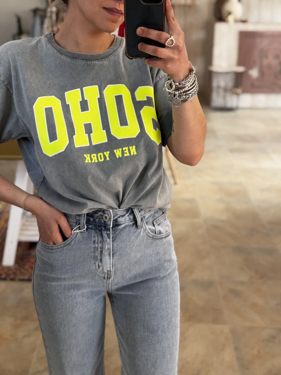 Tee-shirt SOHO gris | Les bohemiennes Le Bouscat