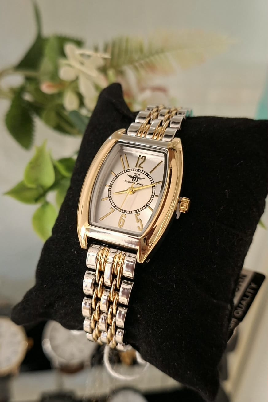 Relógio Michael John Feminino Silver & Gold fundo branco S 1311 | Definne