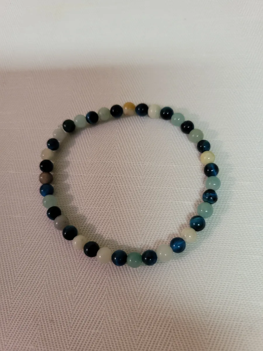 Bracelet oeil de tigre et agathe mixte  | Ds et compagnie 