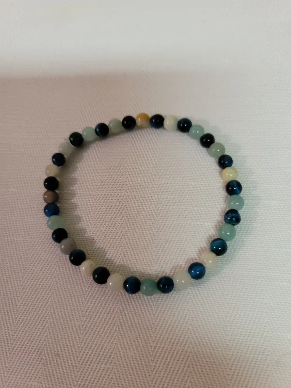 Bracelet oeil de tigre et agathe mixte  | Ds et compagnie 