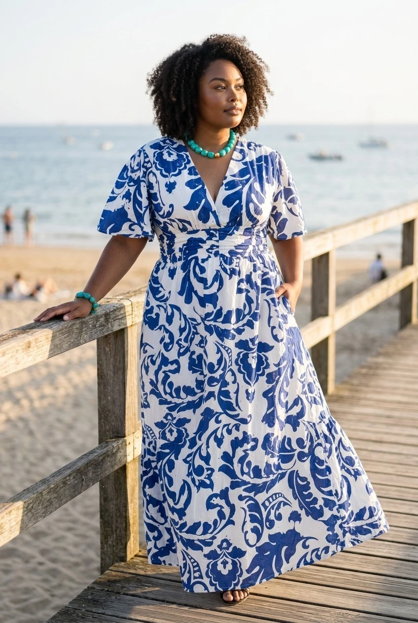 Robe Elea Bleu | Chez Florem