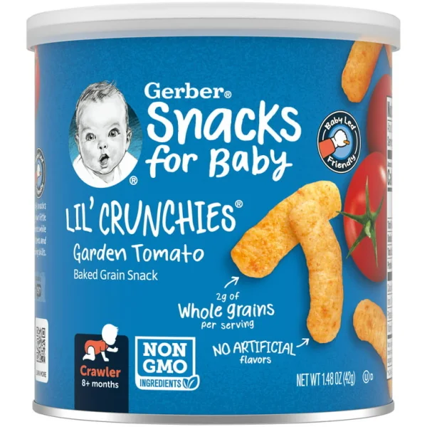 Gerber Lil' Crunchies Garden Tomato Baked Corn Baby Snacks - 1.48oz | Hit-The-Stage Pharmacy