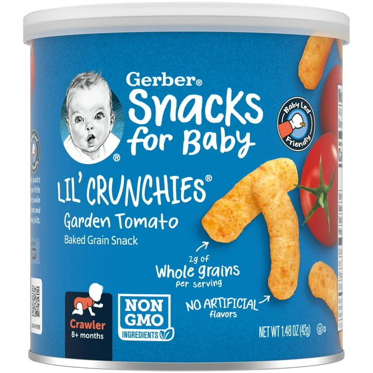 Gerber Lil' Crunchies Garden Tomato Baked Corn Baby Snacks - 1.48oz | Hit-The-Stage Pharmacy