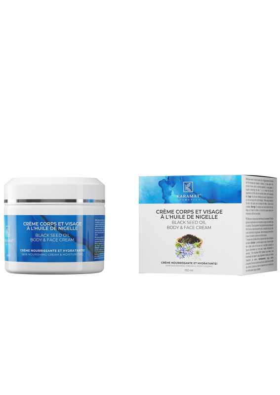 CRÈME CORPS ET VISAGE À L'HUILE DE NIGELLE 150 ml  CRÈME NOURRISSANTE ET HYDRATANTE! | AMCOSMETIK