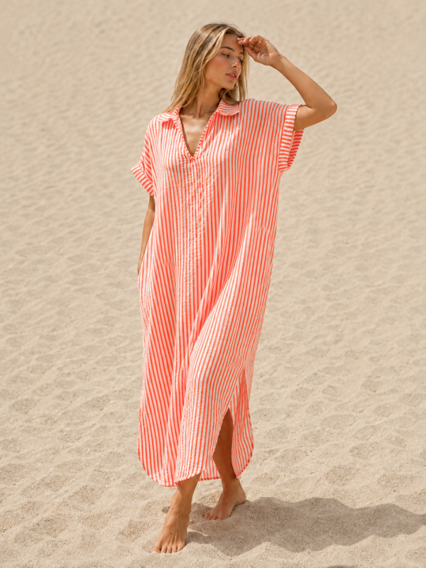 Coastal Stripe Breeze Dress | Salsa Color