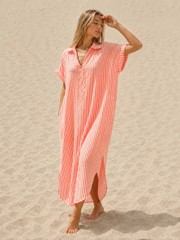 Coastal Stripe Breeze Dress | Salsa Color