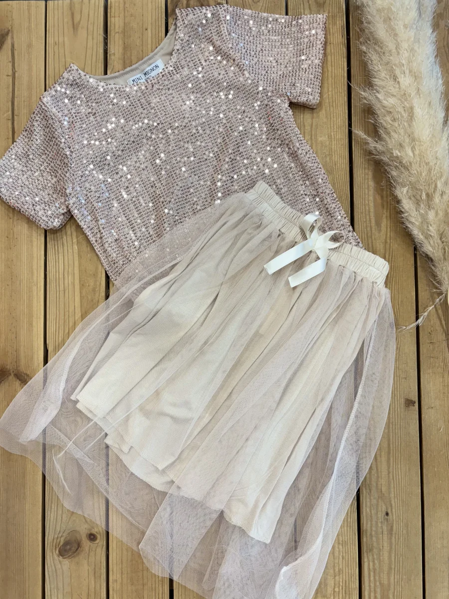 Jupe Iris beige en tulle | Lena in Love 