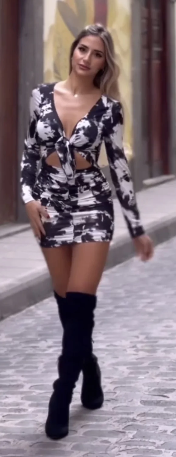 VESTIDO CREP ESTAMAPDO  | New Secret
