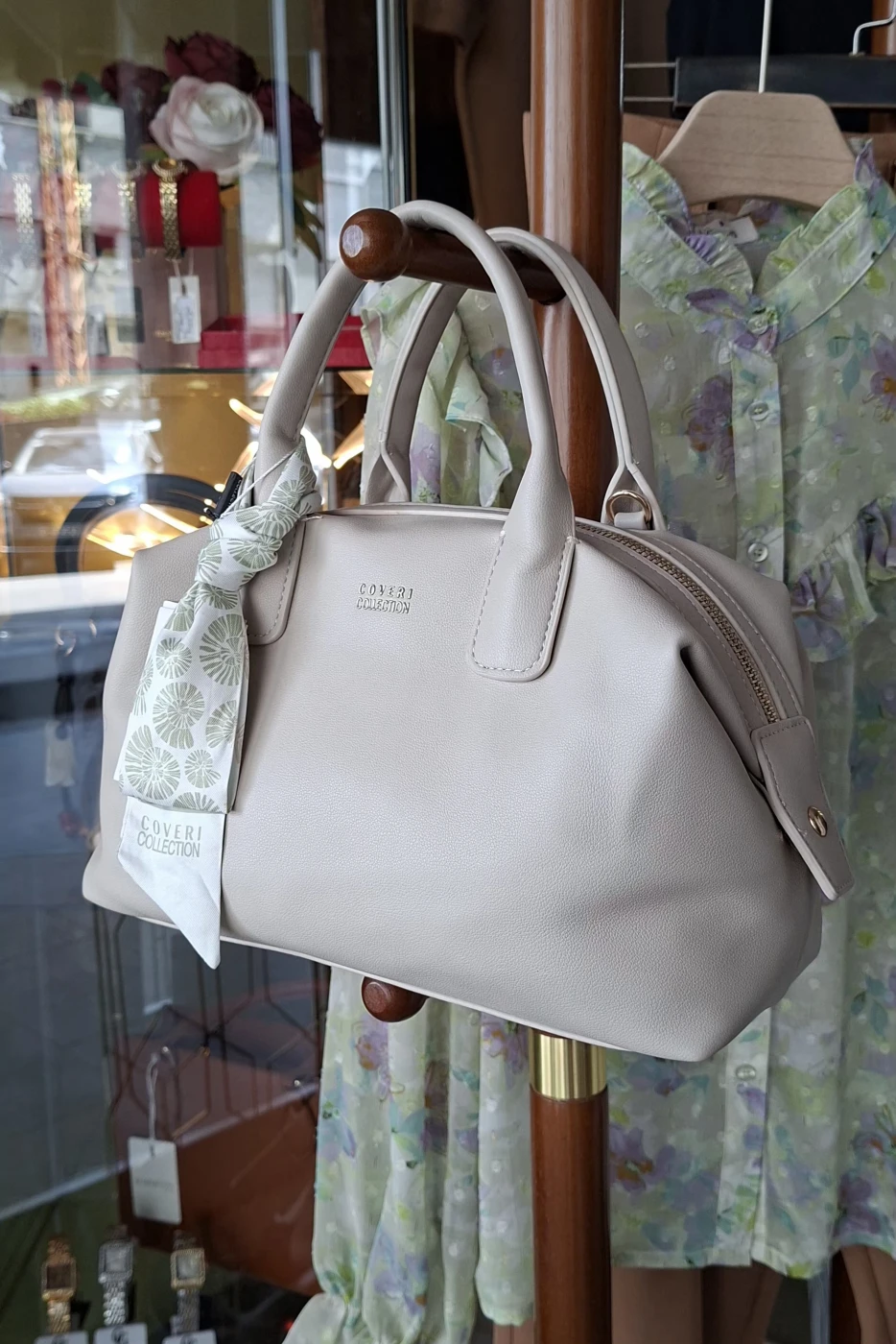 Mala de Senhora Coveri Collection Beje tamanho médio  | Definne
