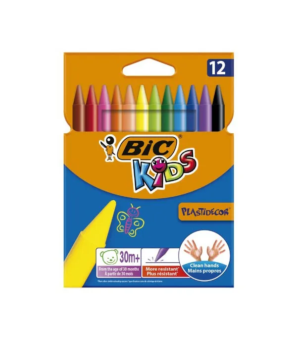 Crayon de couleur plastidecor boite de 12 | GX-IVOIRE SERVICE 