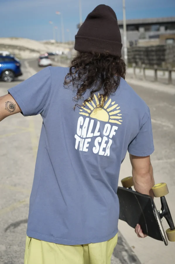 COTS sunflower bleu - t-shirt coton biologique  | Shop - Coquettes et Barbichettes  