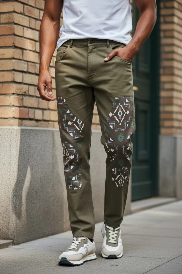 Calça homem Frilivin em olograma Nude | definne