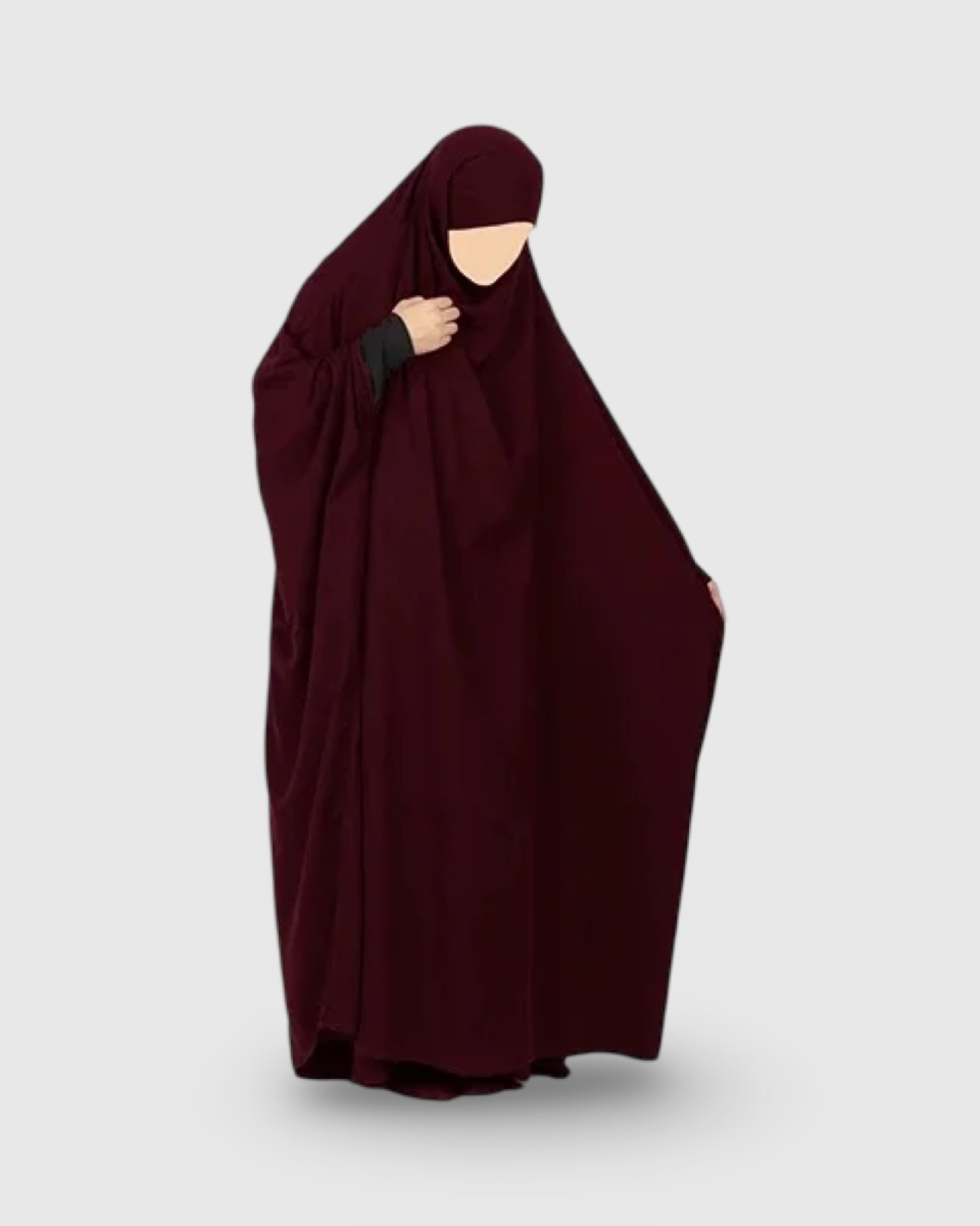 JILBAB 1 PIECE BENTY BORDEAUX | AMCOSMETIK