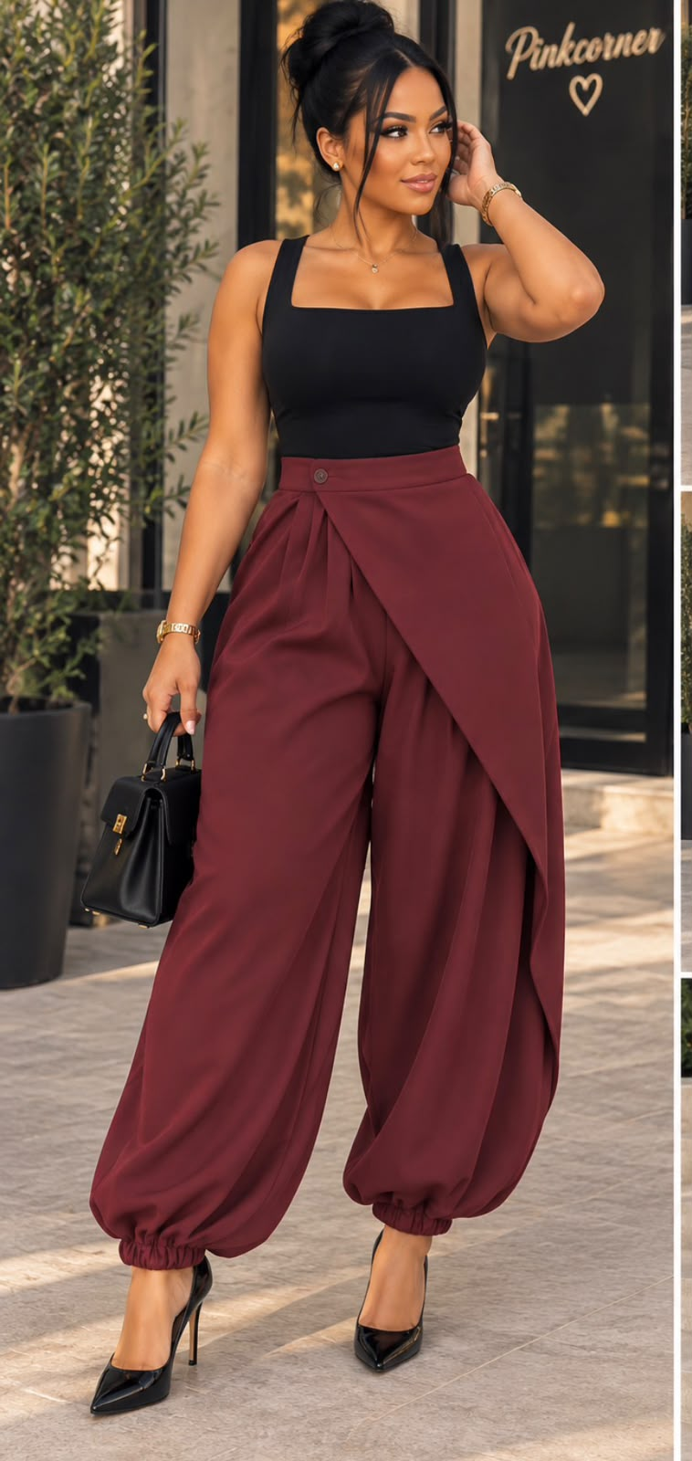 Pantalon large | Pink Corner 974