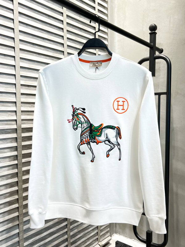 Hermes Paris Logo Horse White H Orange | 
