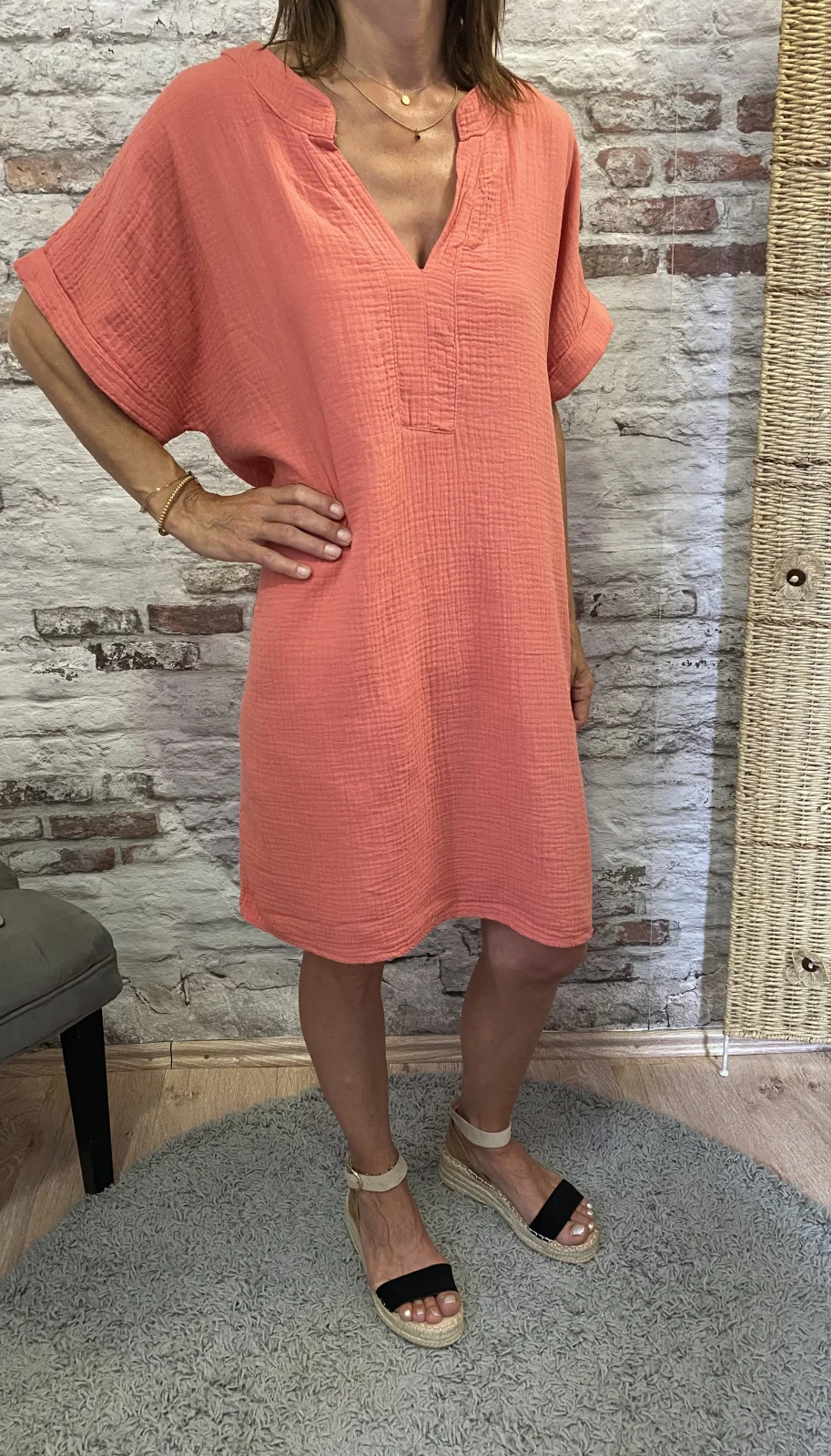 Robe gaze de coton 6018 | Jus de coco 