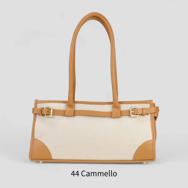 Borsa Bicolore in Canvas e pelle | Carvin Bags