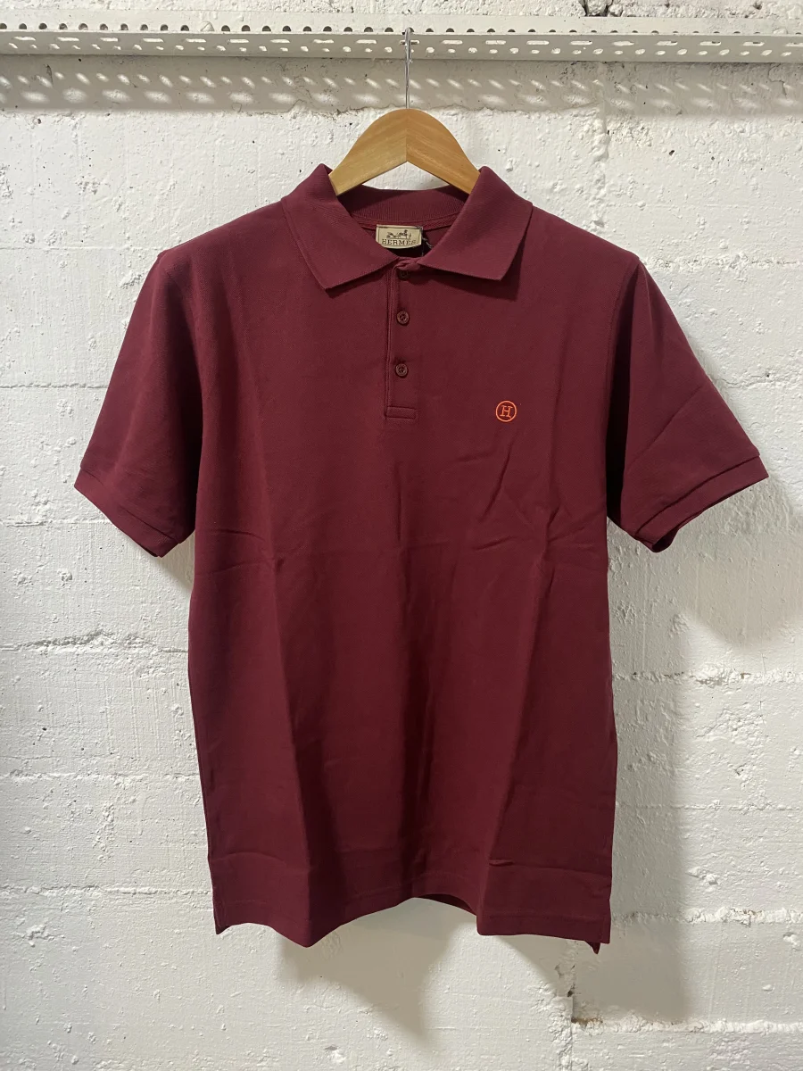 Hermes Paris Polo Shirt Bordeaux | MASSIMOLUXURYOUTLET