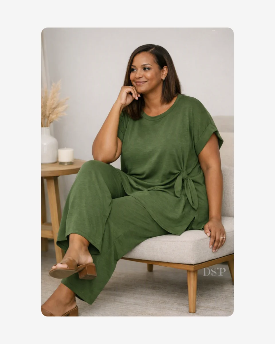 Ensemble Tunique & Pantalon Large Fluide - Maeva | Dîna Shop'
