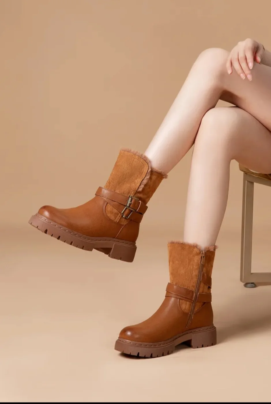 Bottines camel  | Rynalife