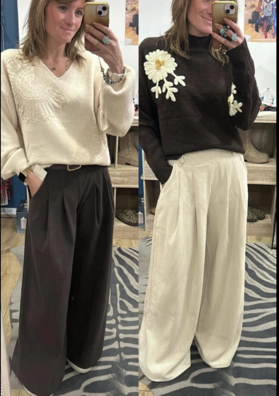 Pantalon Velours New York | Les Bohémiennes Biganos