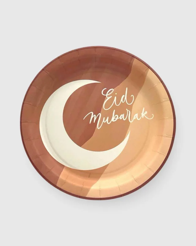 LOTS 6 PCS ASSIETTES EN CARTON EID - LUNE & SABLE (23,2CM) | AMCOSMETIK