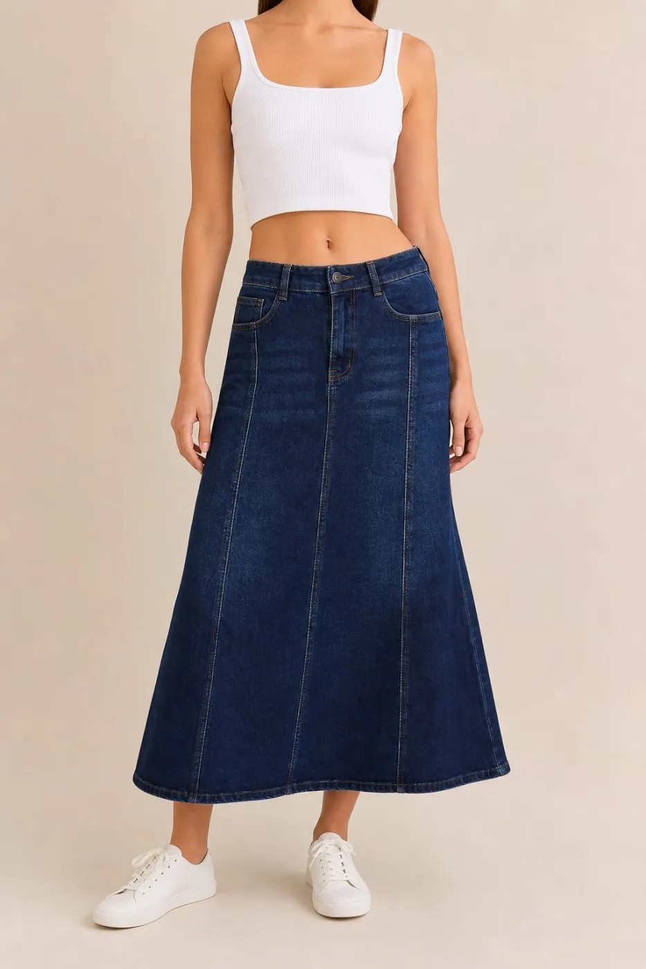 Jupe longue en jean évasée | Deal Only One