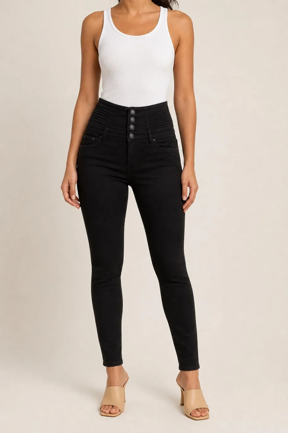 Pantalon taille haute slim | Deal Only One
