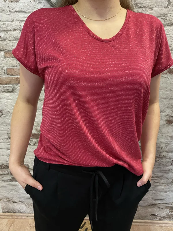 T-shirt rayure doré | Jus de coco 