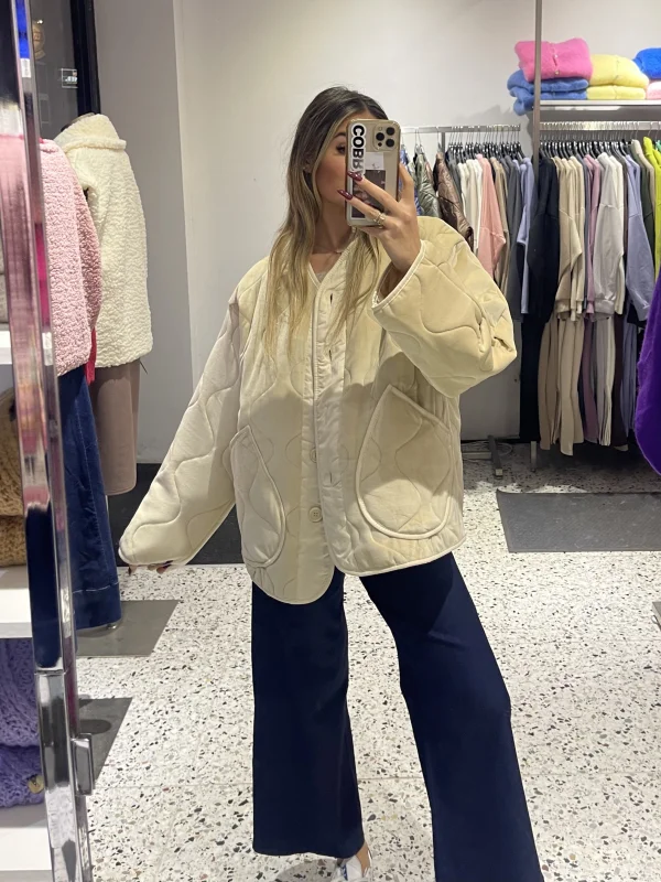 V-NECK POCKETS VELOUR COAT | Salsa Color