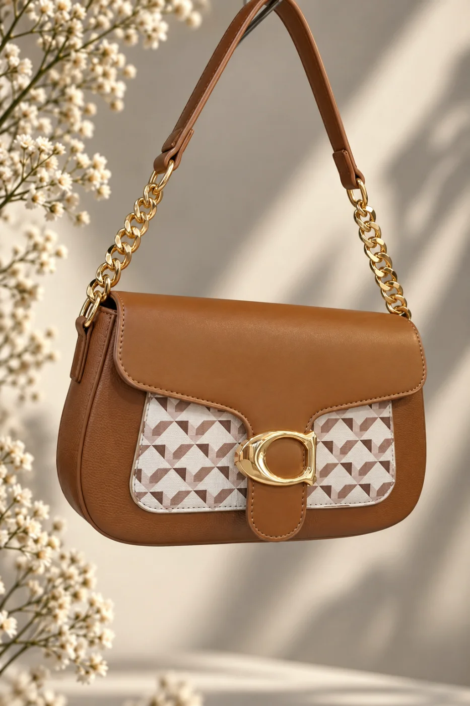Mala geometric details Marron Medium | definne