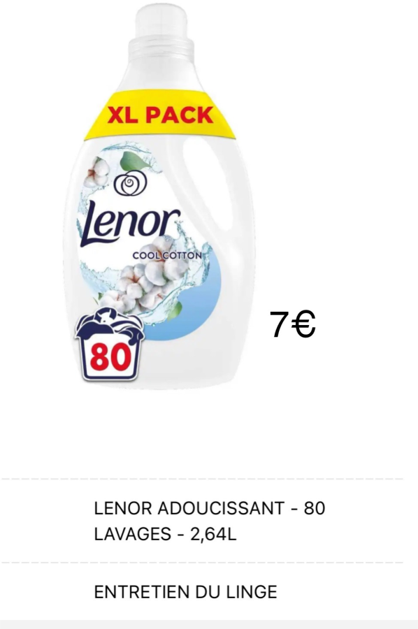 LENOR ADOUCISSANT - 80 LAVAGES | fresh home