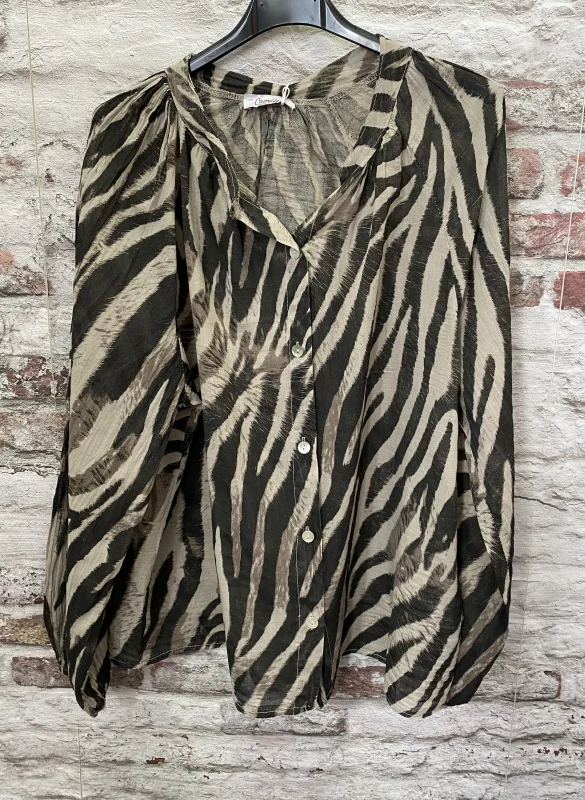 Chemise voile de coton zèbre | Jus de coco