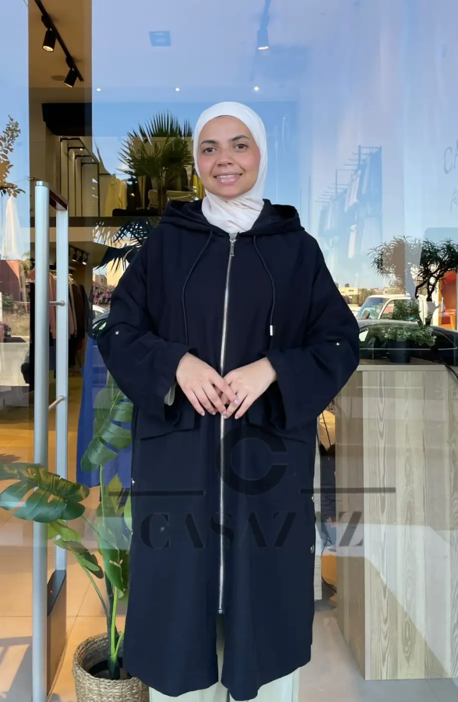 Veste oversize zippée avec boutons | CasaZaz