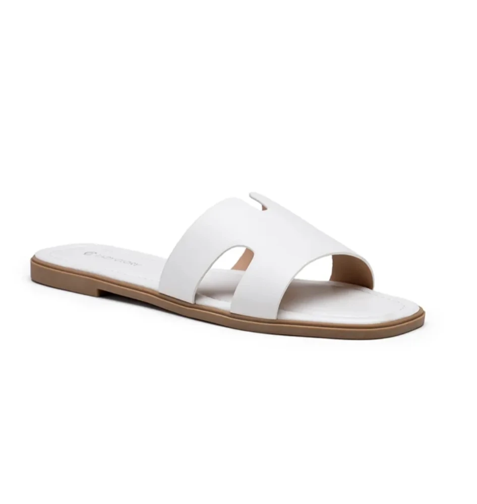 Mules " faubourg " blanc 36 au 41 | Les Chics Filles by Sab