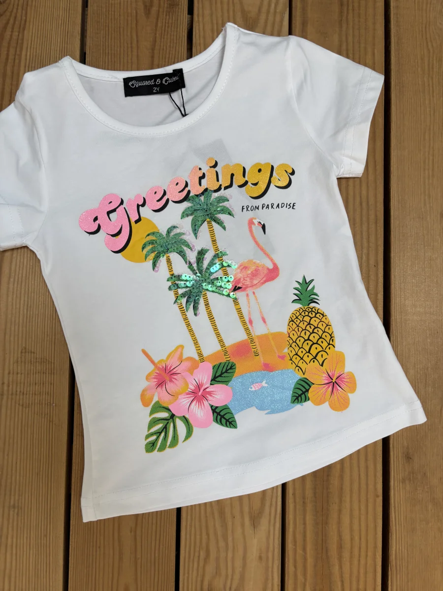 Tee shirt paradise à sequins  | Lena in Love 