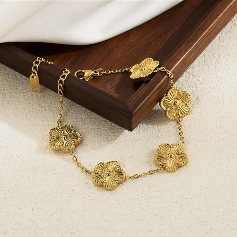 HIGH FASHION Flower Bracelet Gold | 💖 𝕄𝕠𝕕𝕖𝕝 𝔻𝕠𝕝𝕝 💖