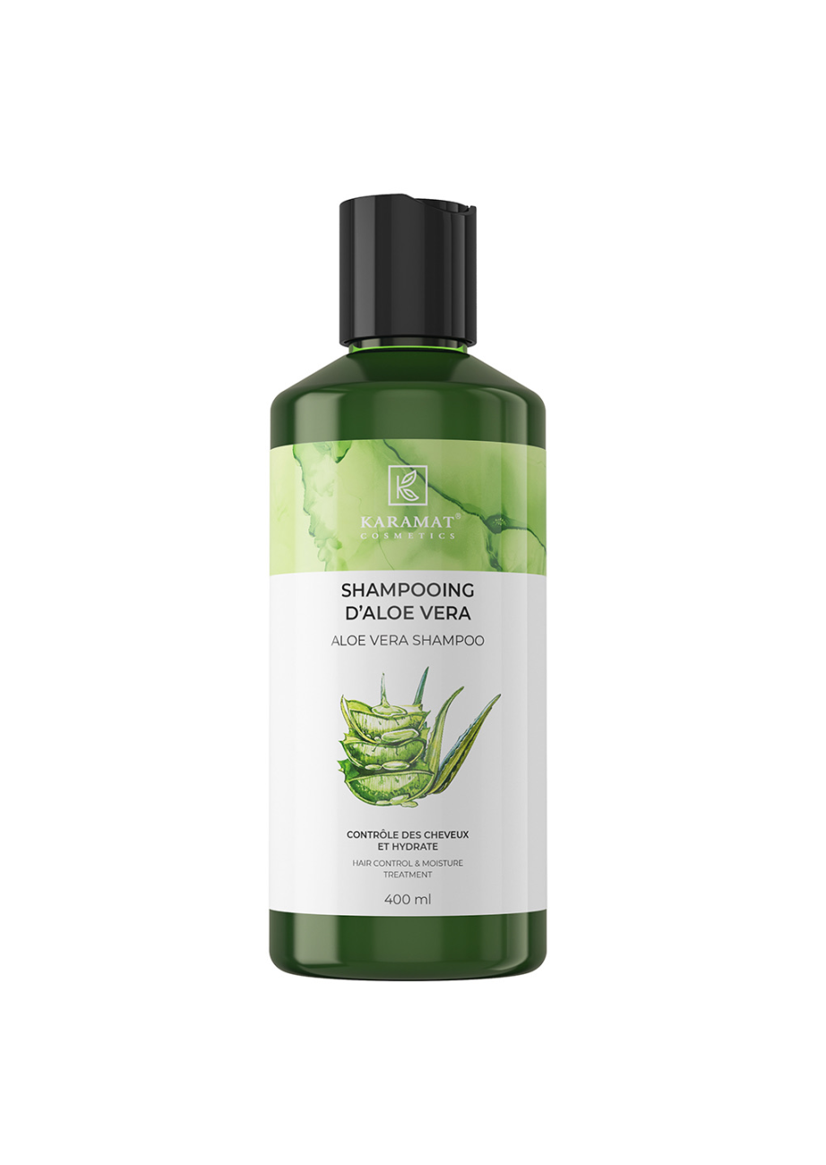 SHAMPOOING D’ALOE VERA 400 ml  CONTRÔLE DES CHEVEUX ET HYDRATE | AMCOSMETIK