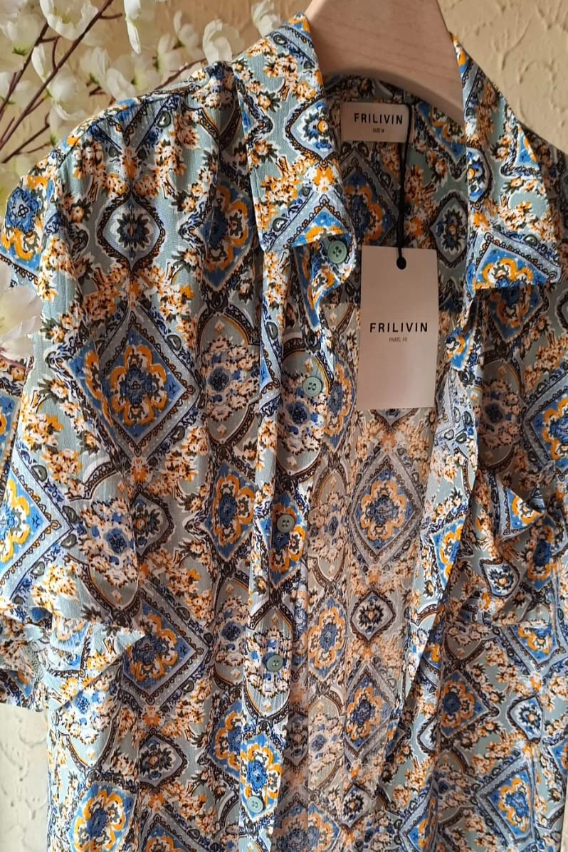 Camisa Havaiana Ceramic Tile Mostarda | Definne