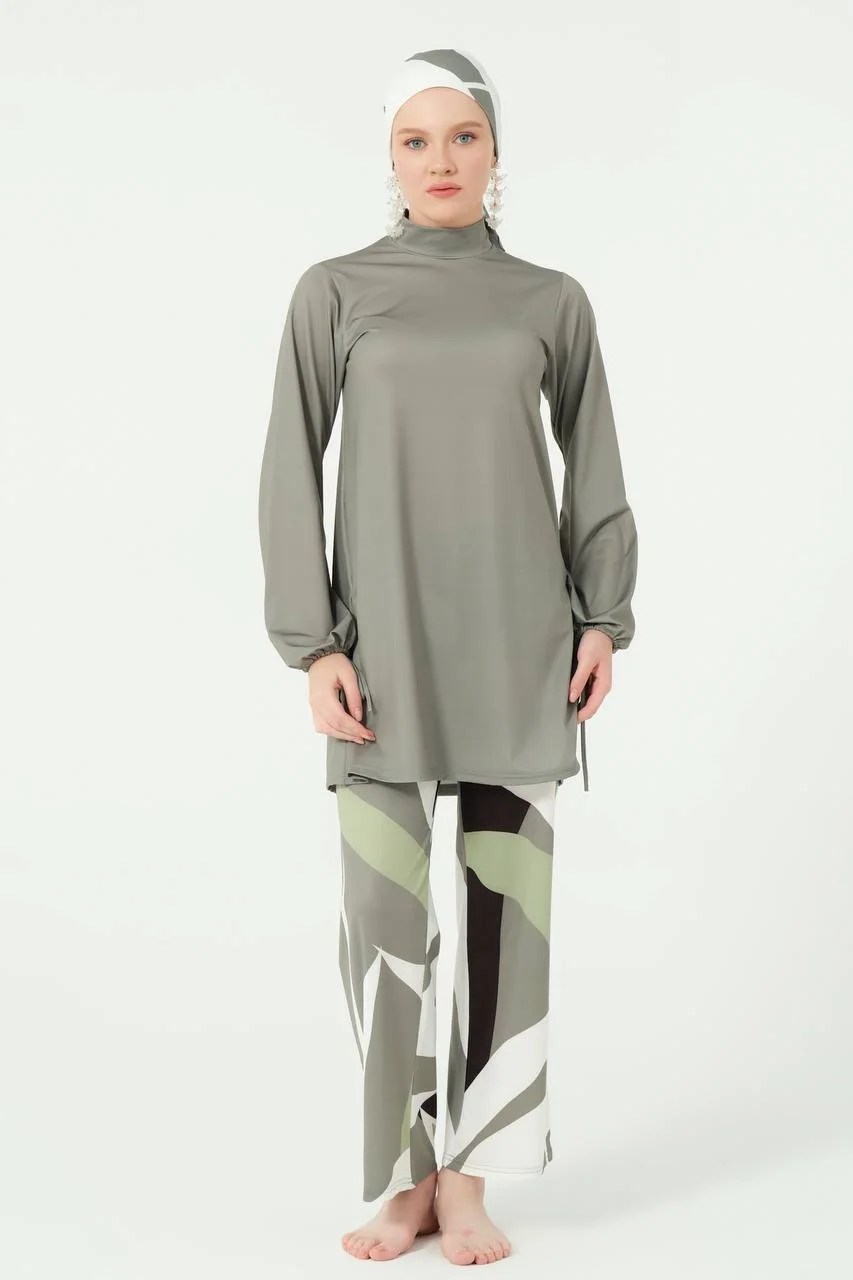 Burkini Imprimé Vert Eau  | CasaZaz