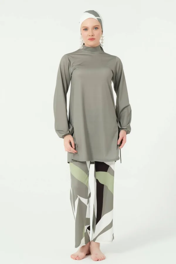 Burkini Imprimé Vert Eau  | CasaZaz