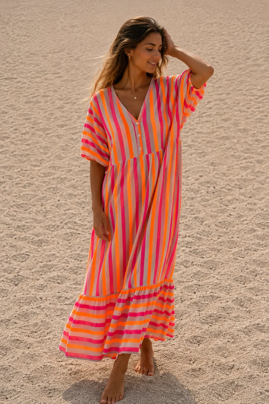 Neon Waves Maxi Dress | Salsa Color