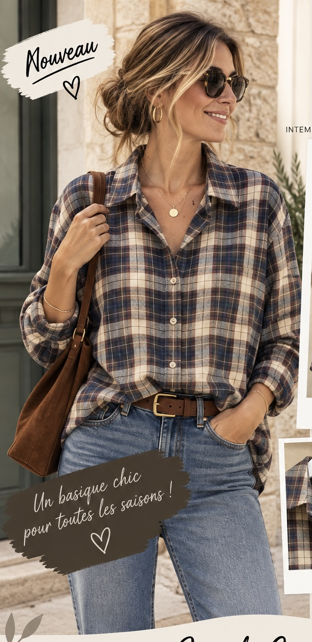Chemise gros carreaux oversize | Jus de coco