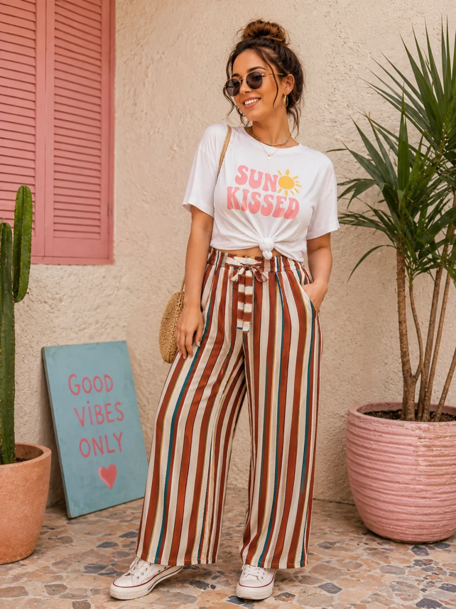 Pantalon " pina" 36 au 46/48 terracotta  | Les Chics Filles by Sab 